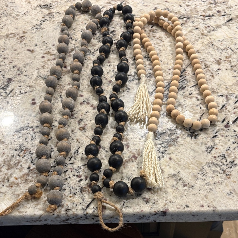 Elegant decorating beads - Black, Gray, Tan